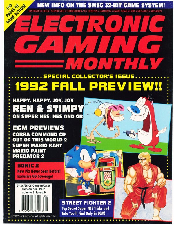 Electronic Gaming Monthly Issue 38 (September 1992) cover